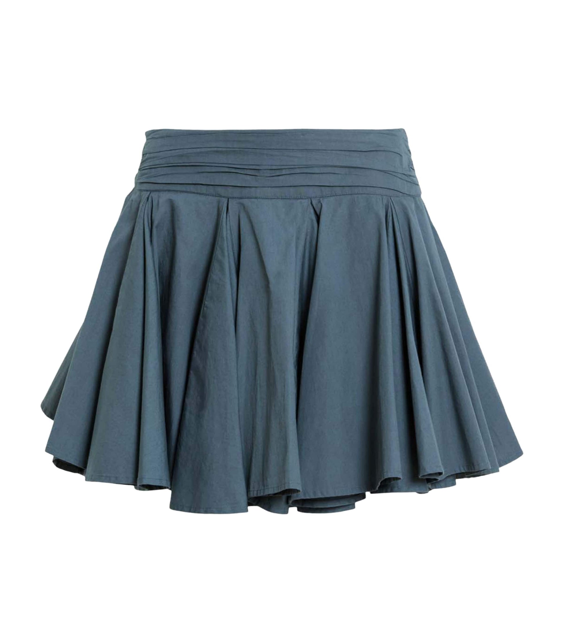 Blue Organic Cotton Tulip Mini Skirt