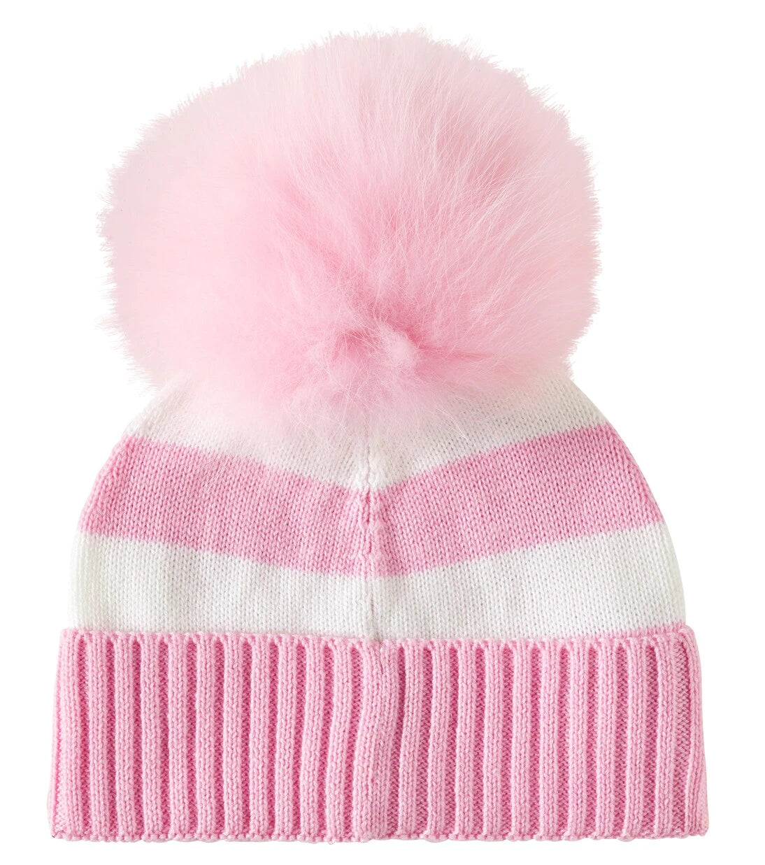 Monnalisa - x Barbie® pompom embroidered striped beanie