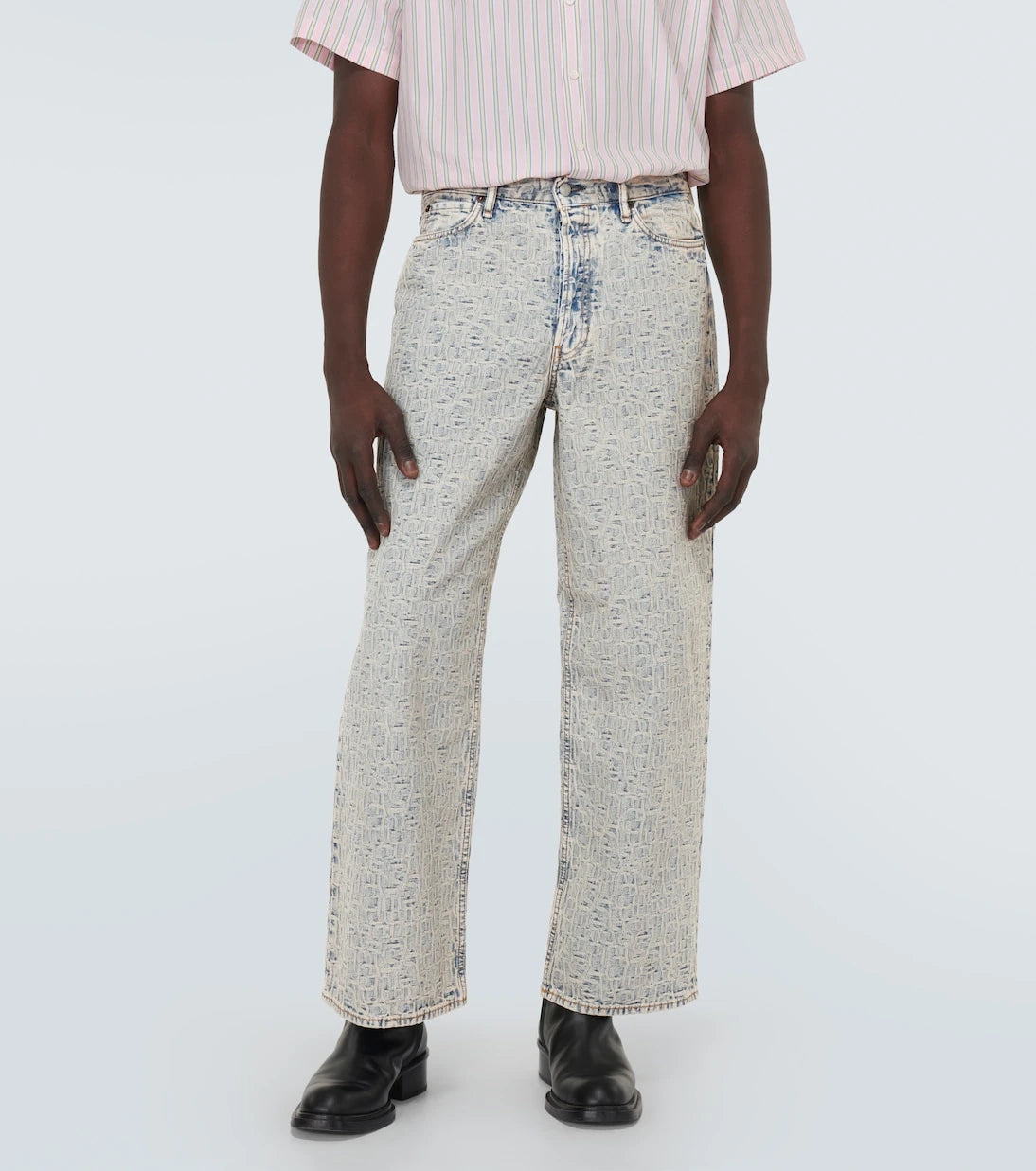 Acne Studios - 1981M monogram wide-leg jeans