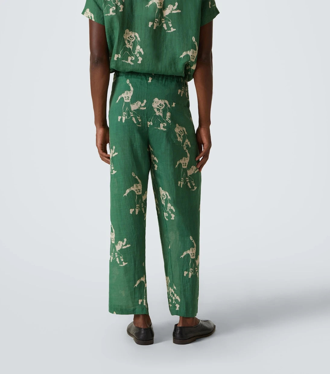 Bode - Football linen pajama pants
