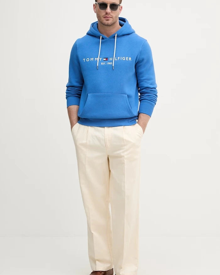 Tommy Hilfiger kapüşonlu erkek pamuklu sweatshirt
