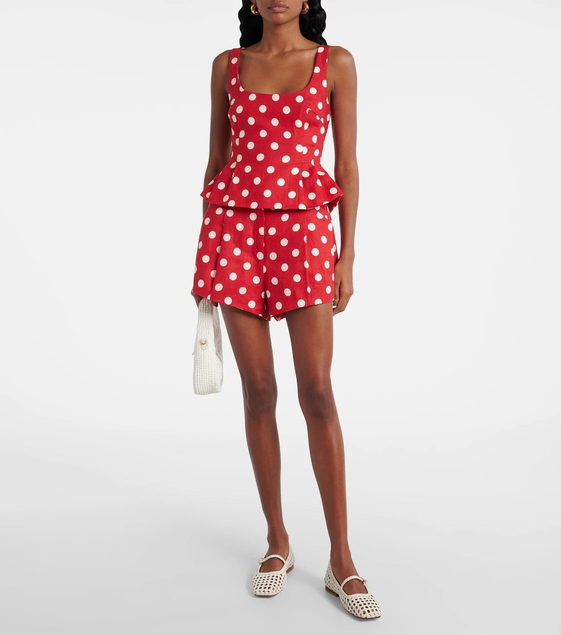Posse - Rosalie polka-dot linen top