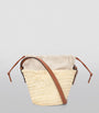 LOEWE Beige x Paula's Ibiza Woven Drawstring Bucket Bag
