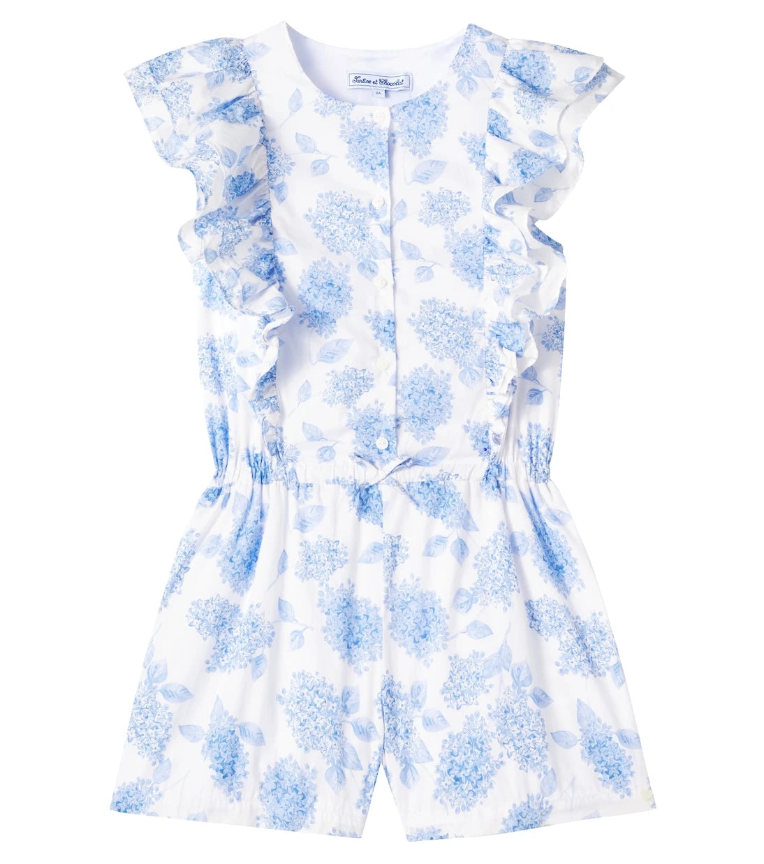 Tartine et Chocolat - Floral ruffled cotton playsuit