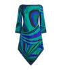 PUCCI Multi Silk Iride Print Midi Dress