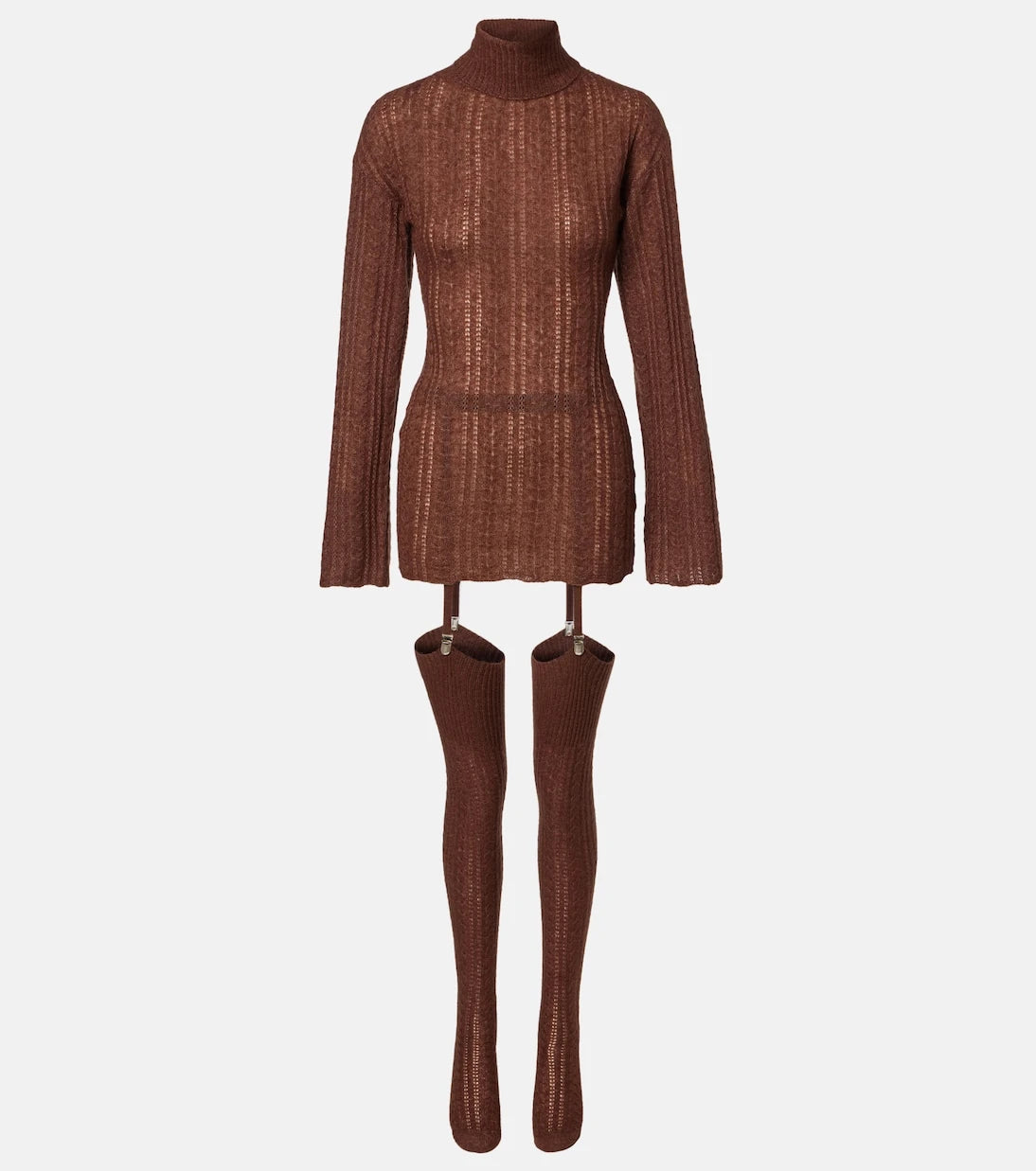 Aya Muse - Cable-knit minidress and tights set
