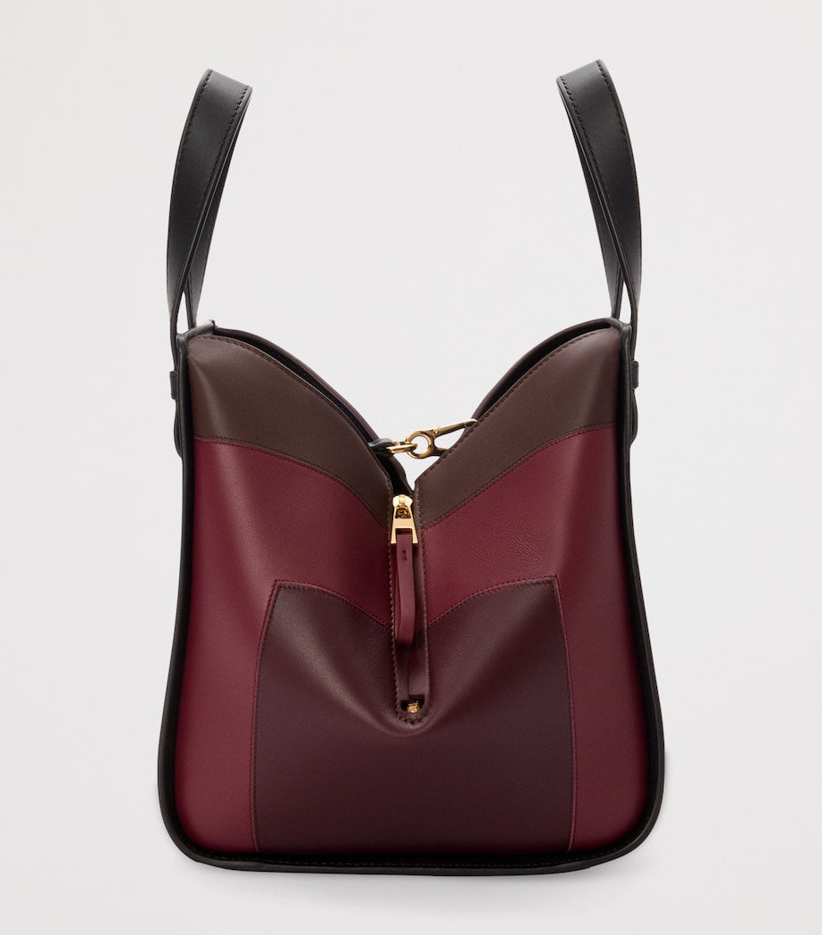 LOEWE Black x Albers Leather Hammock Top-Handle Bag