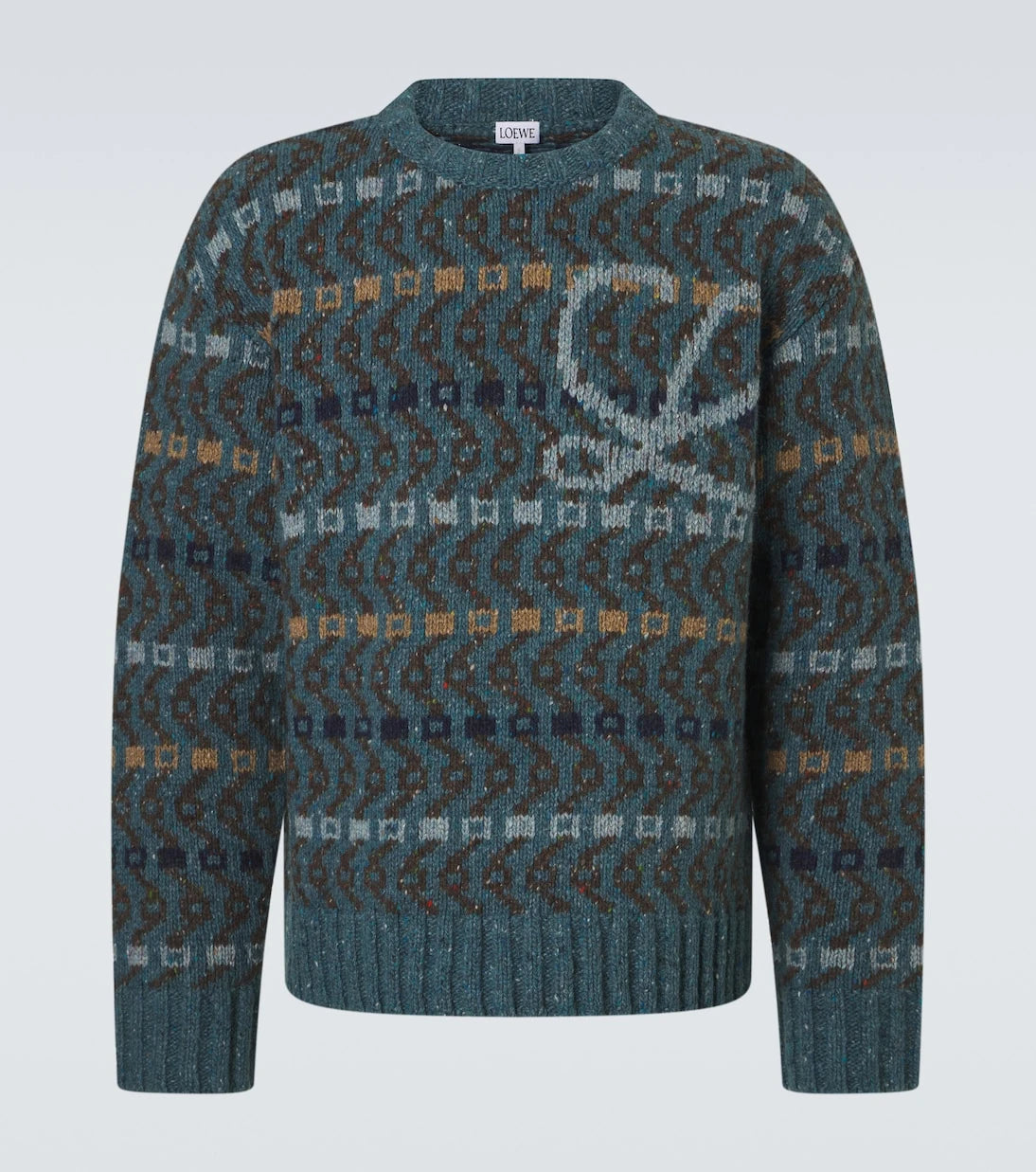 Loewe - Logo intarsia wool-blend sweater