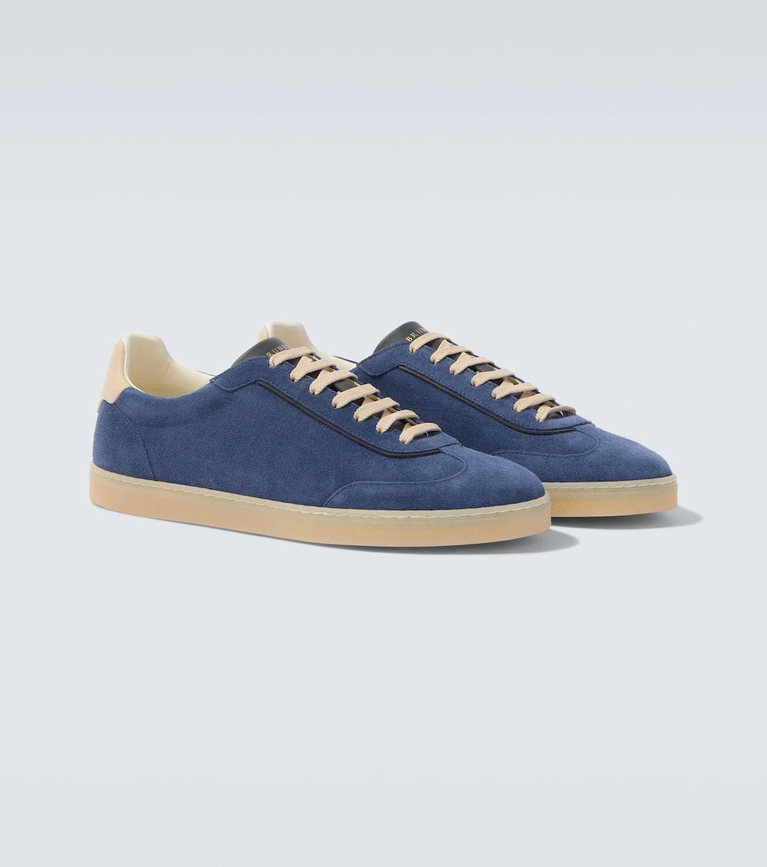 Brunello Cucinelli - Leather-trimmed suede sneakers