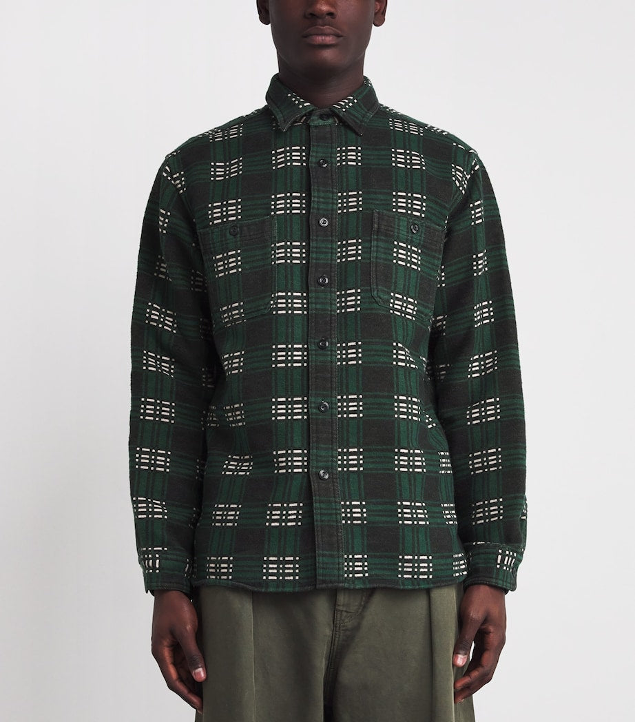 Cotton Check Flannel Overshirt