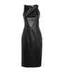 Adam Lippes Black Lambskin Hailee Midi Dress
