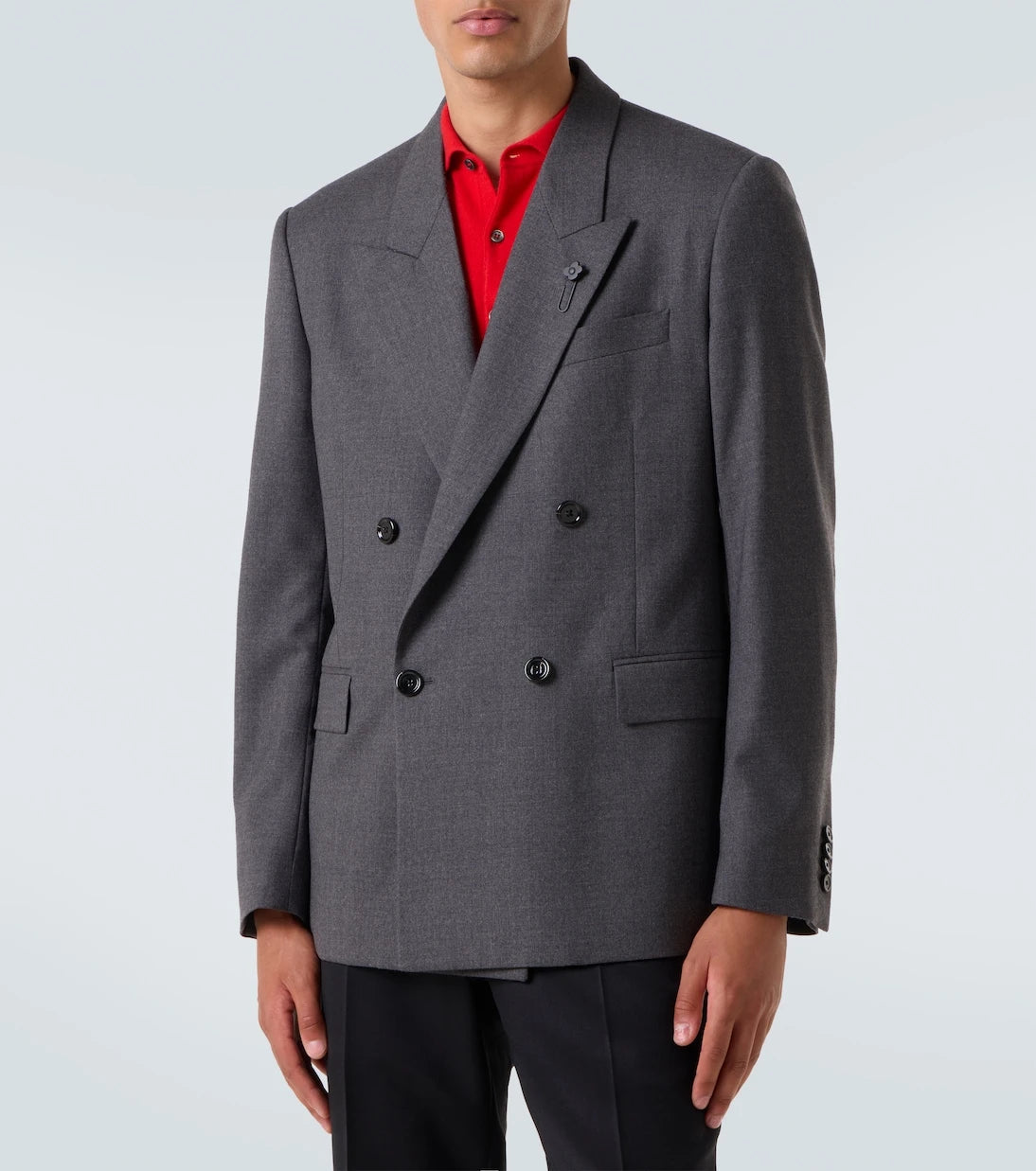 Lardini - Kruvaze yün blazer ceket