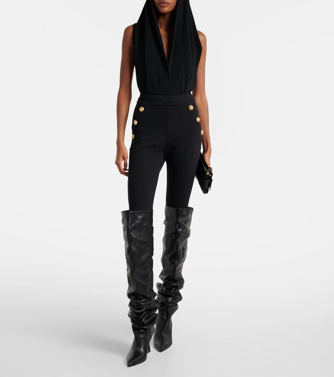 Balmain - Hooded jersey bodysuit