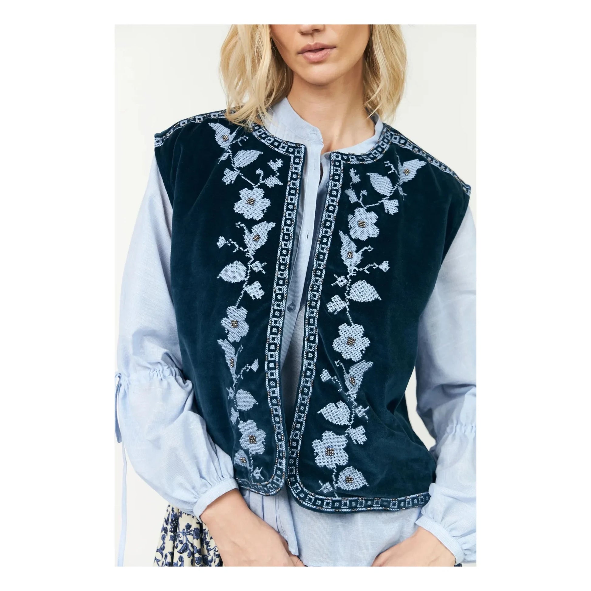 Lollys Laundry - Bin Cotton Jacket | Turquoise