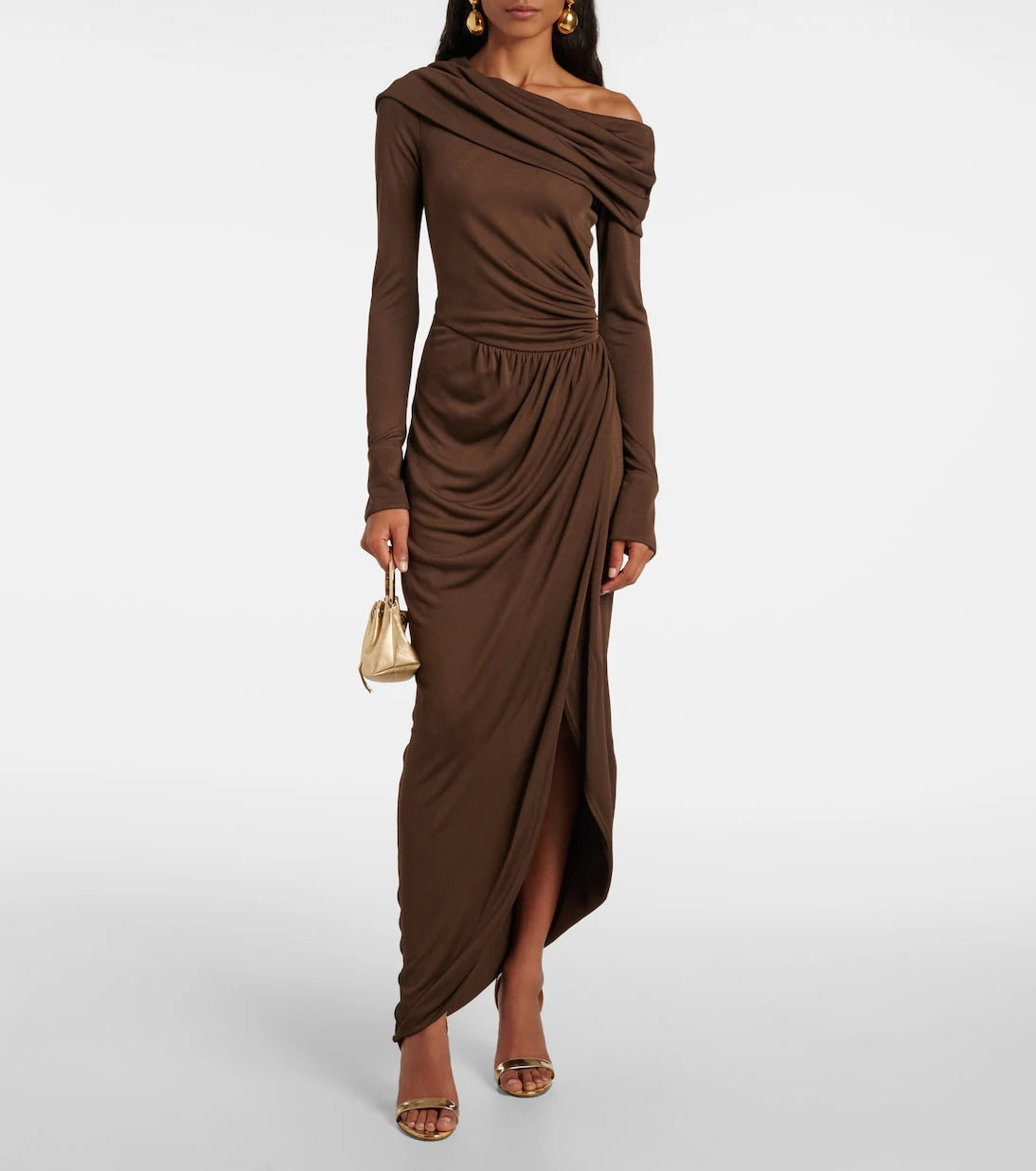 Oscar de la Renta - فستان جيرسيه مكشوف الأكتاف