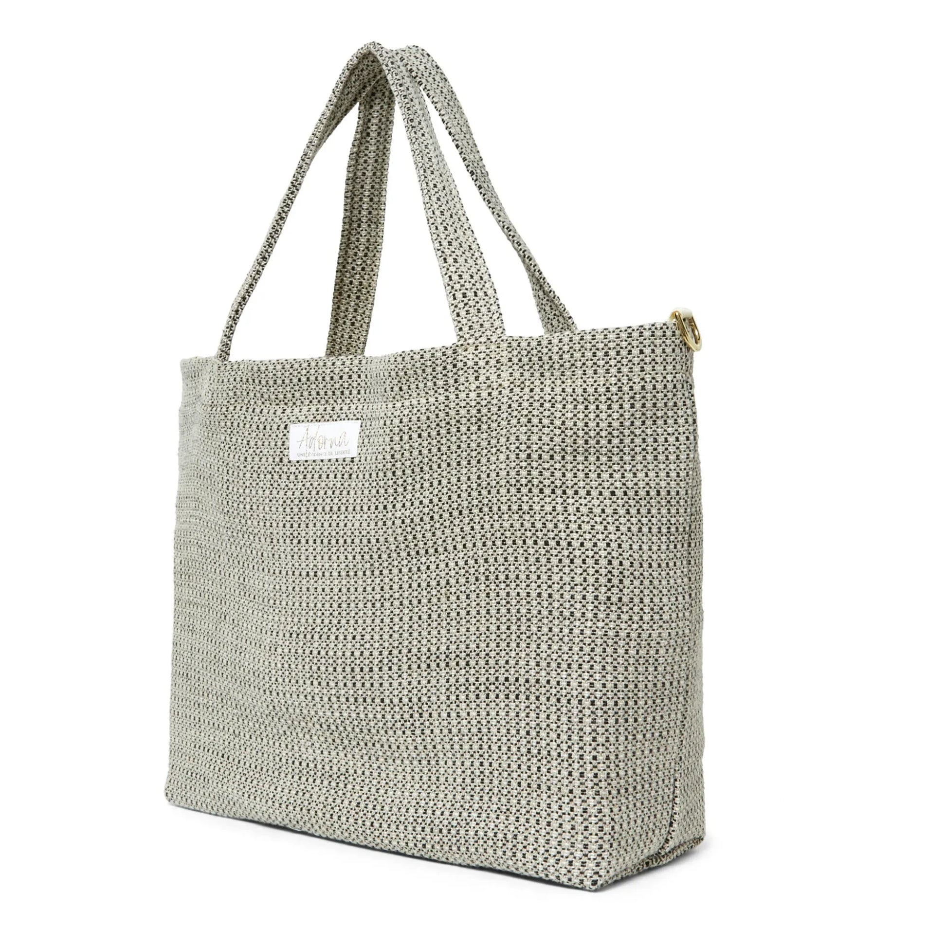 Adorna - Emma Linen tote bag | Dark grey