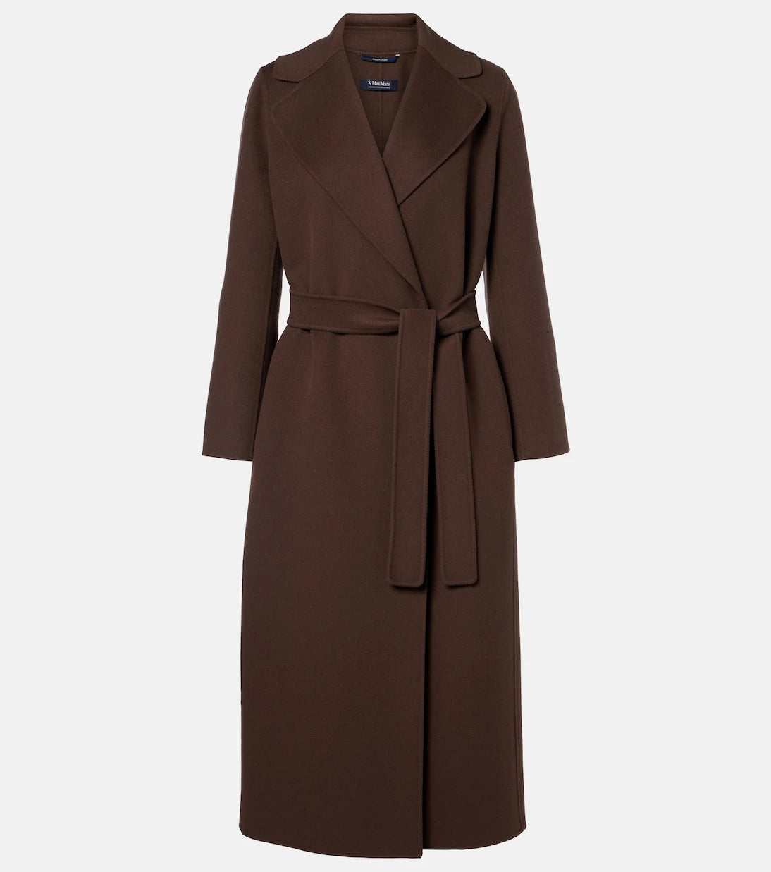 'S Max Mara - معطف بولدو من صوف الفيرجن ملفوف