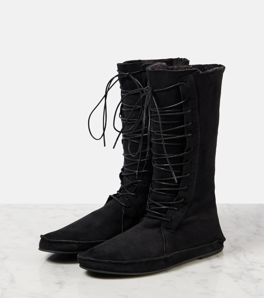 The Row - Tyler suede lace-up boots