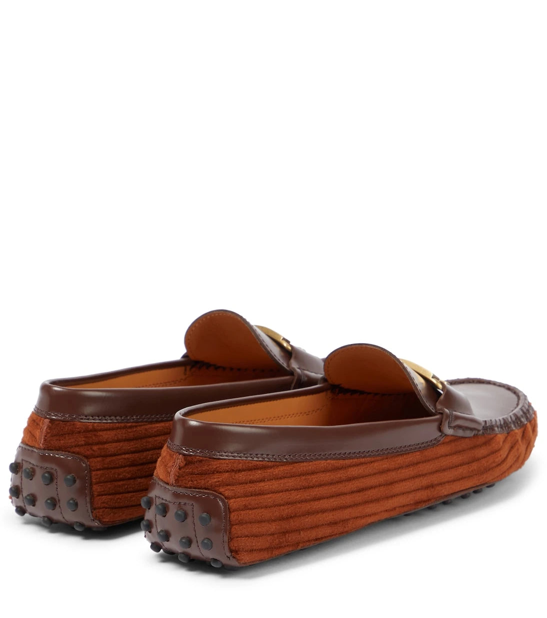Tod's - Gommino leather and velvet loafers