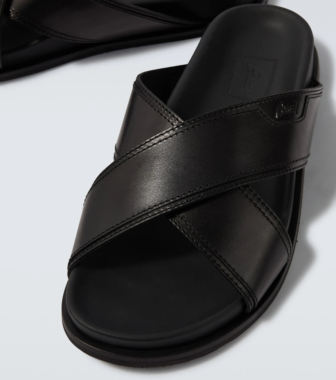 Brioni – Criss-Cross-Lederrutschen