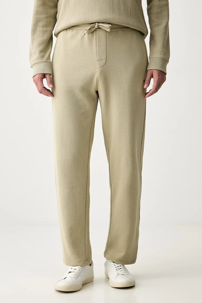 BOSS pamuklu erkek spor pantolon Waffle Pants