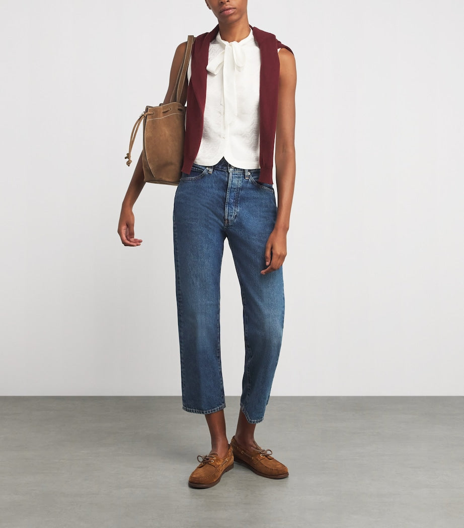 Claudie Pierlot White Lavallière-Neck Top