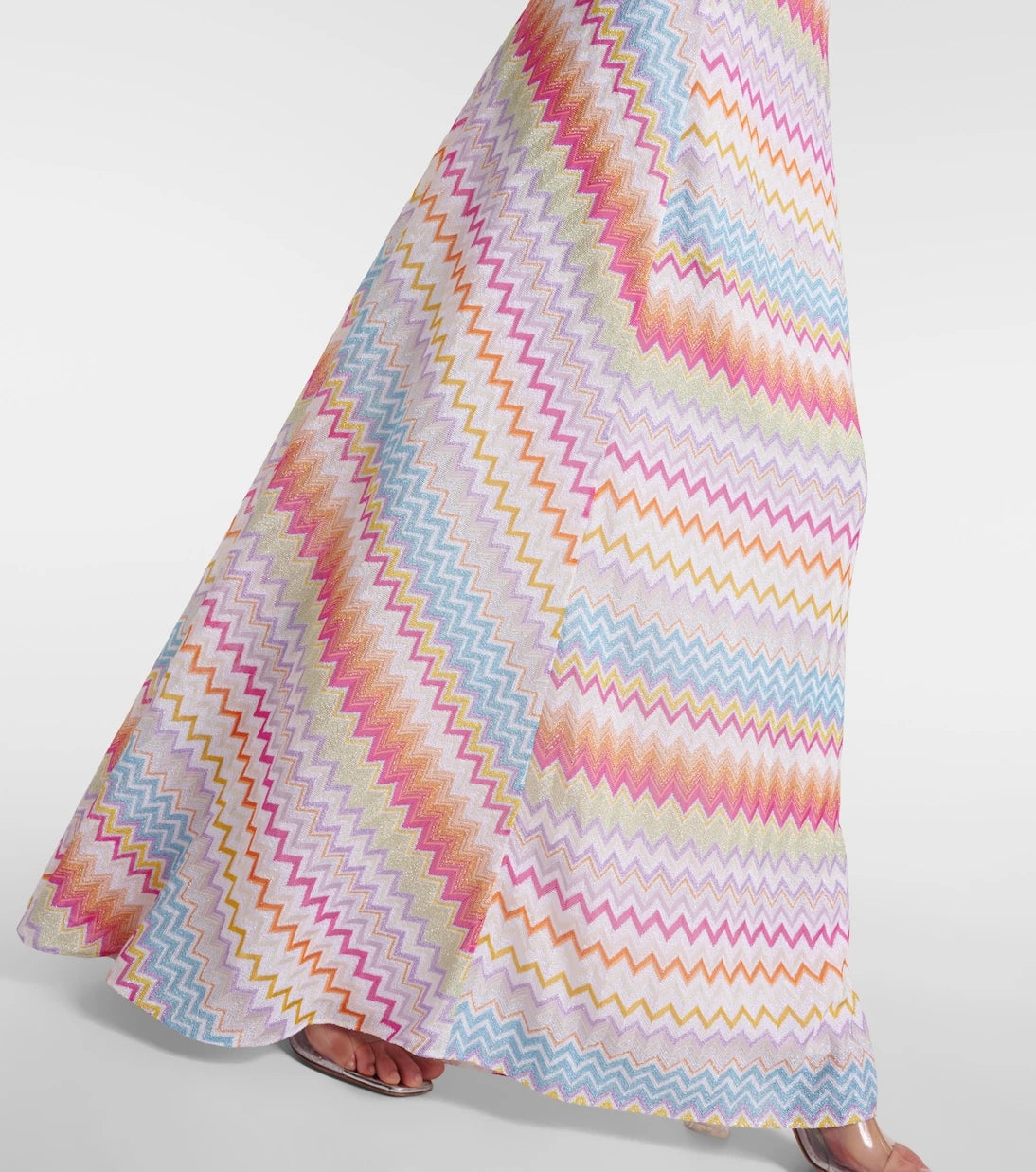 Missoni - Zig Zag halterneck lamé maxi dress
