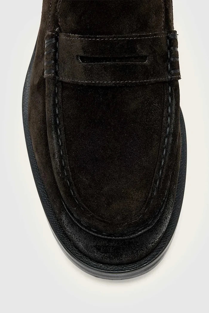 Велурени мокасини AllSaints Bloom Suede Loafer