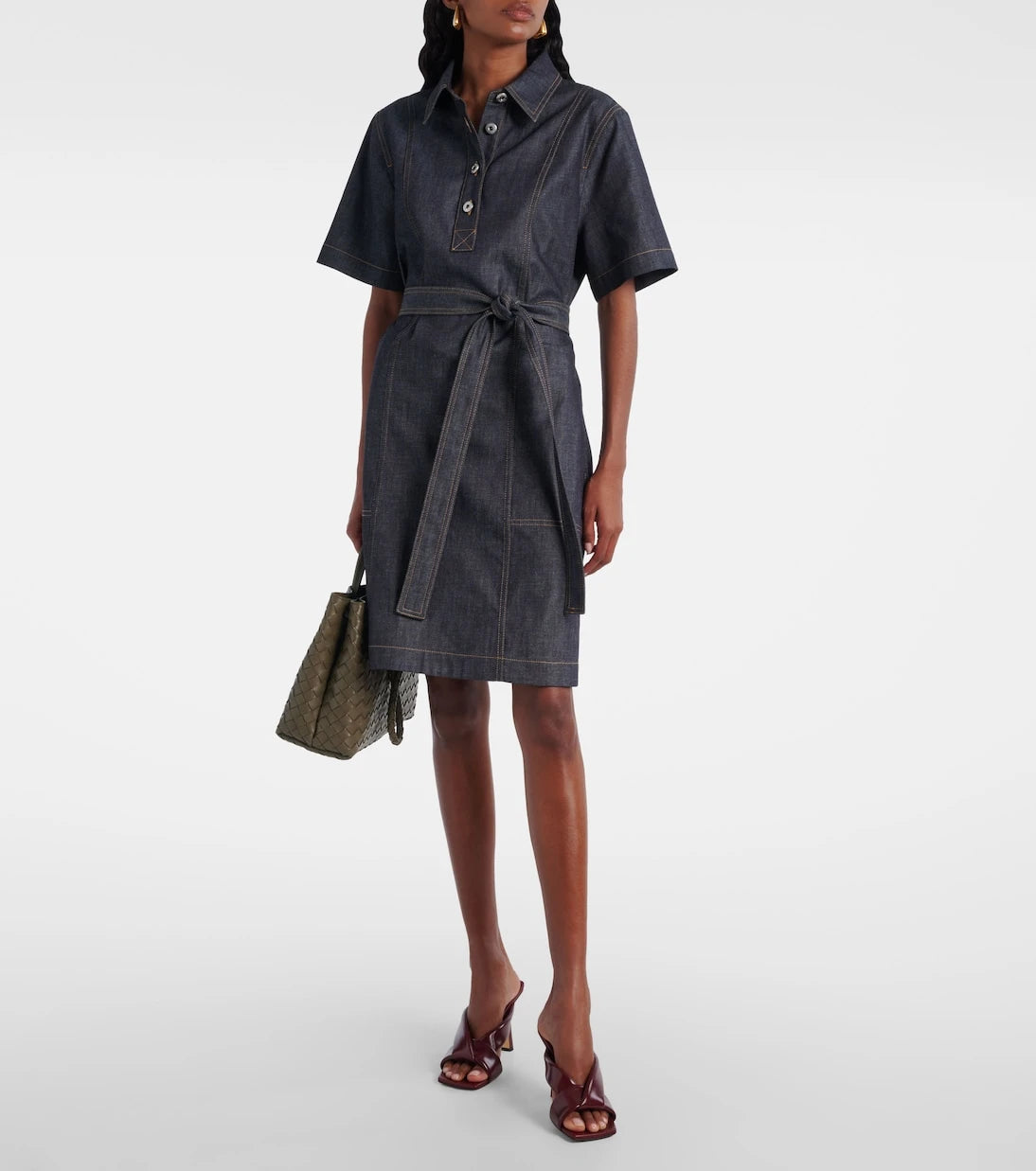 Bottega Veneta - Denim midi dress