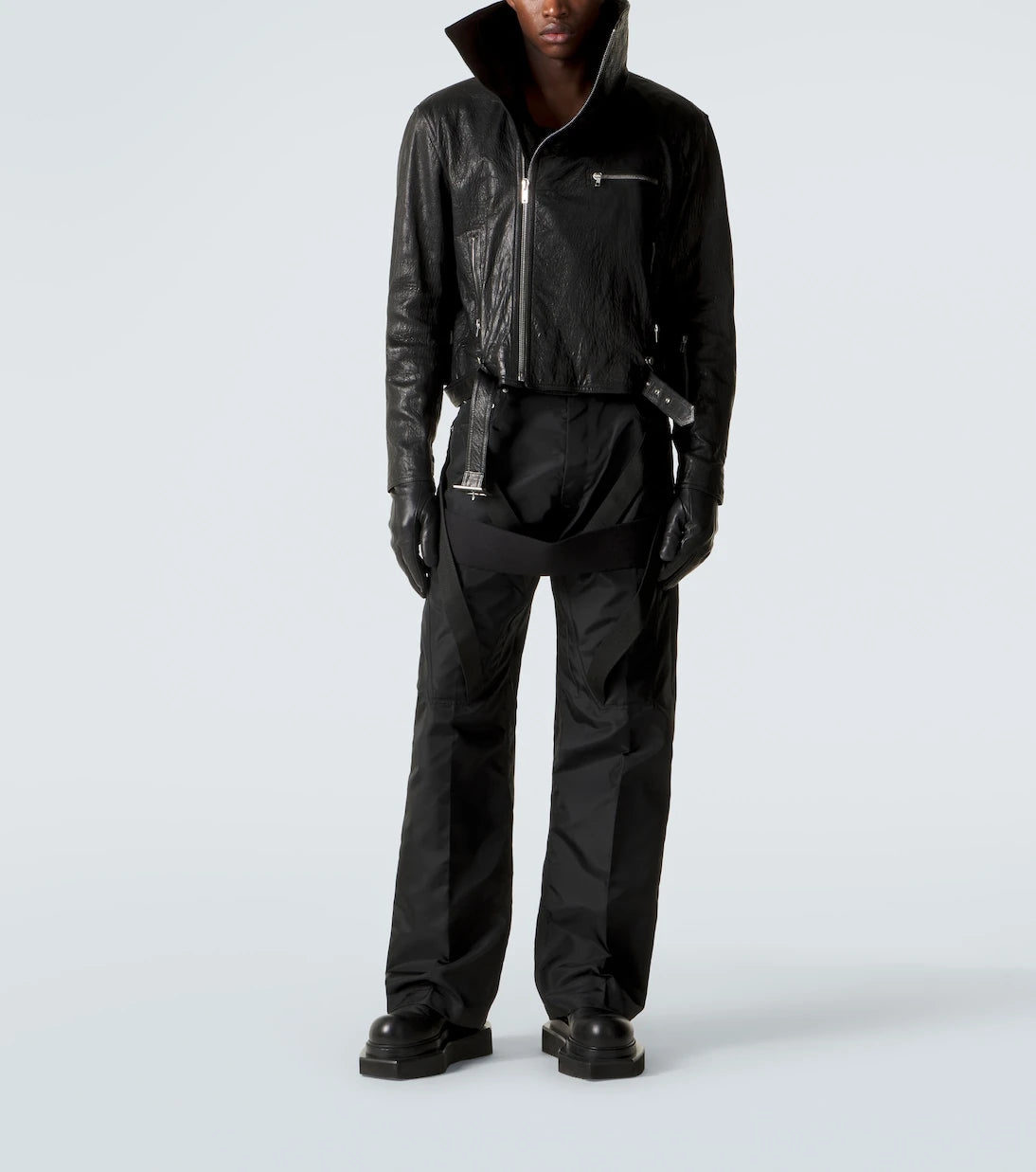Rick Owens - Dracubiker belted leather jacket