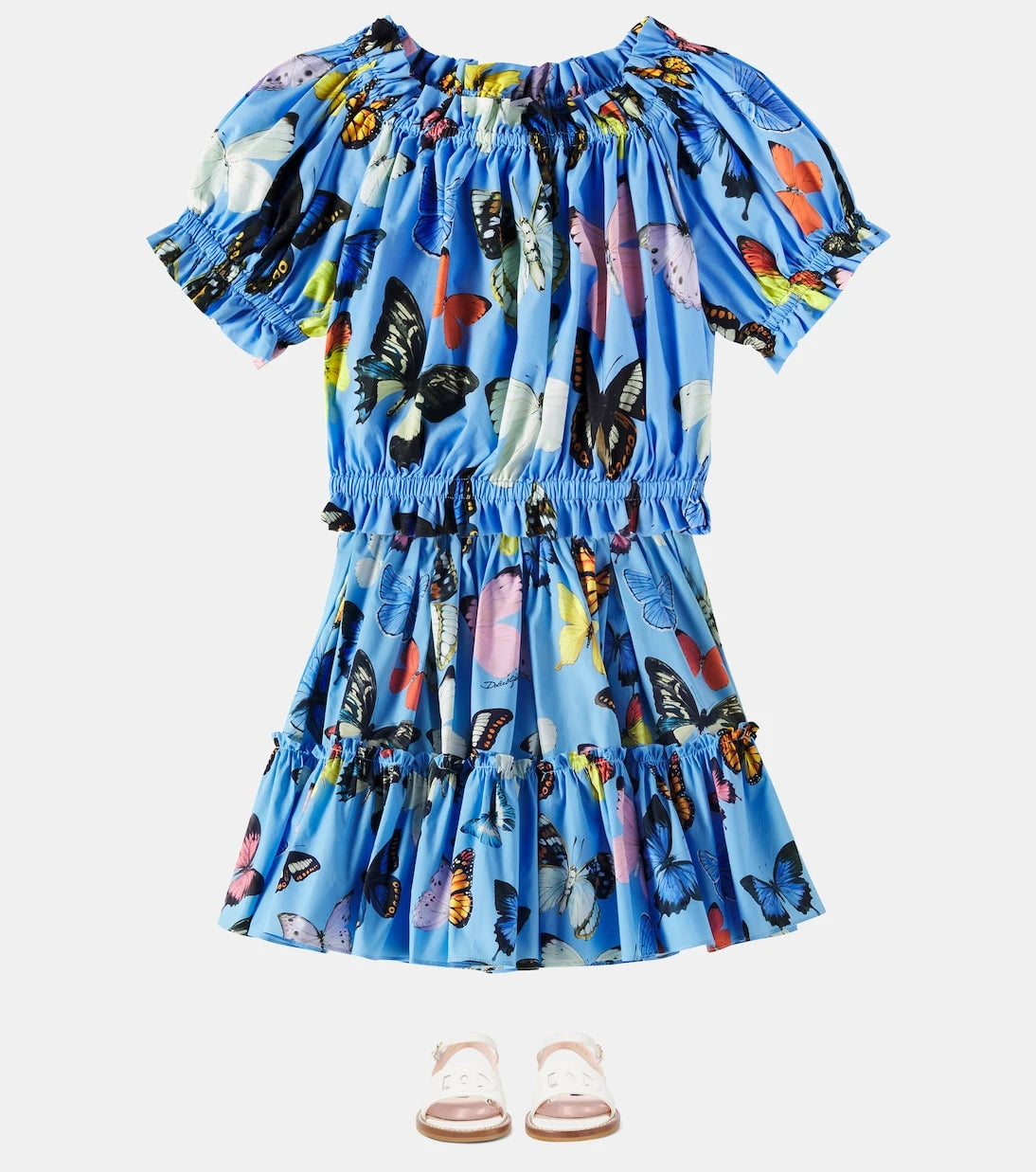 Dolce&Gabbana Kids - Printed cotton poplin top