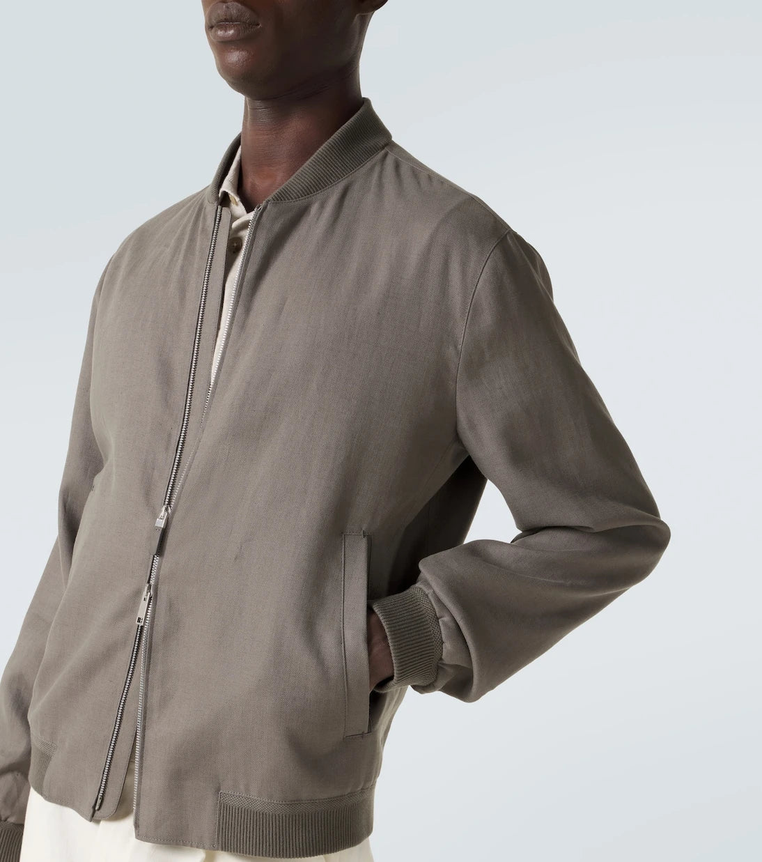 Zegna - Linen bomber jacket