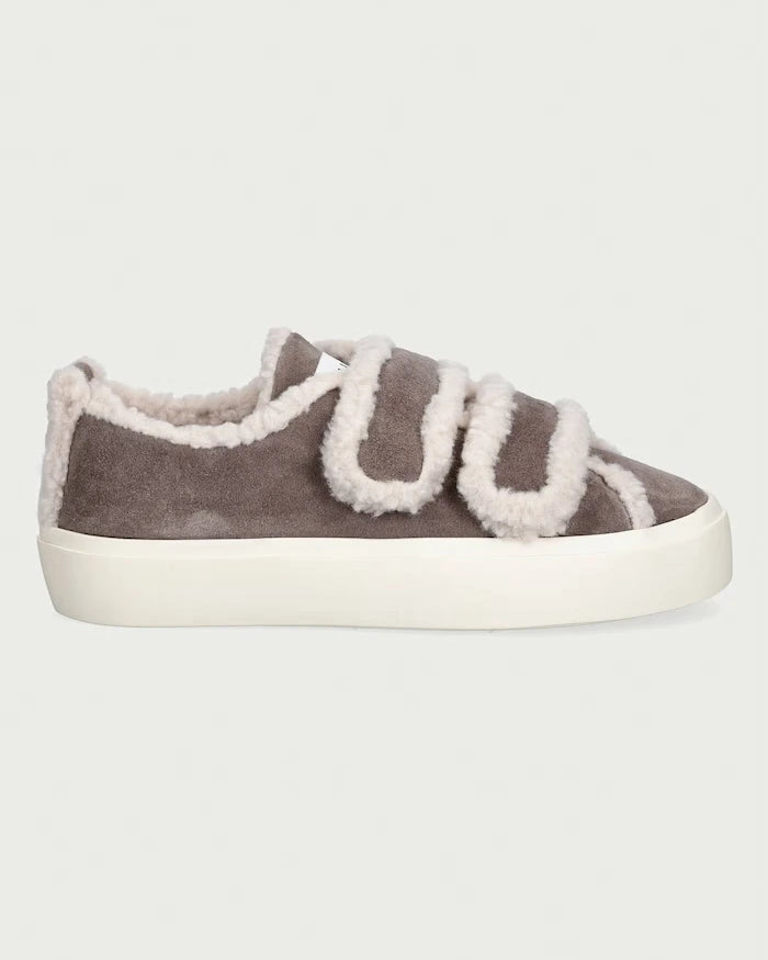 Inuikii Shearling Low Velcro Kadın Süet Spor Ayakkabı