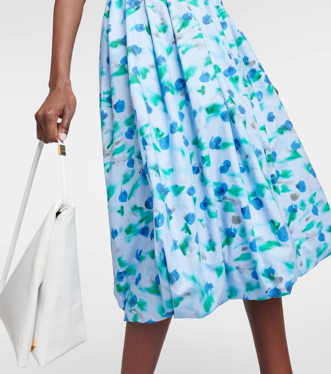 Marni - Floral cotton poplin midi dress