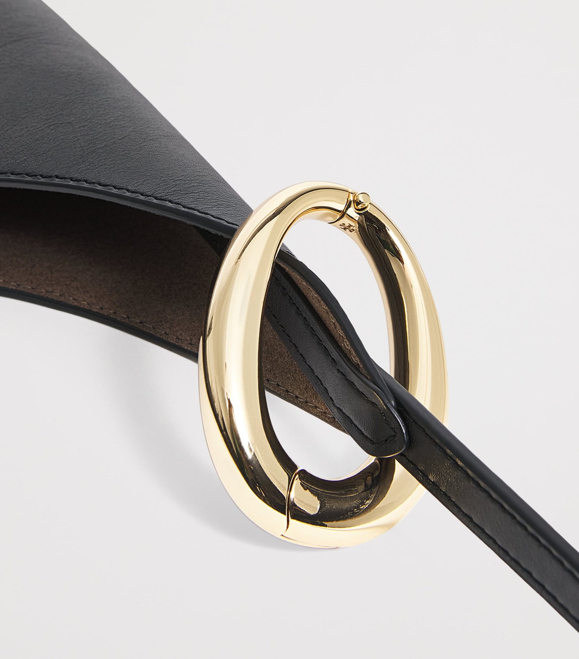 Leather Pierced Shoulder Bag