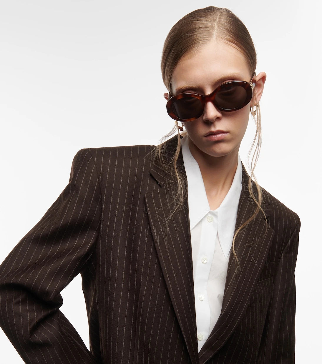Celine Eyewear - Triomphe 01 oval sunglasses