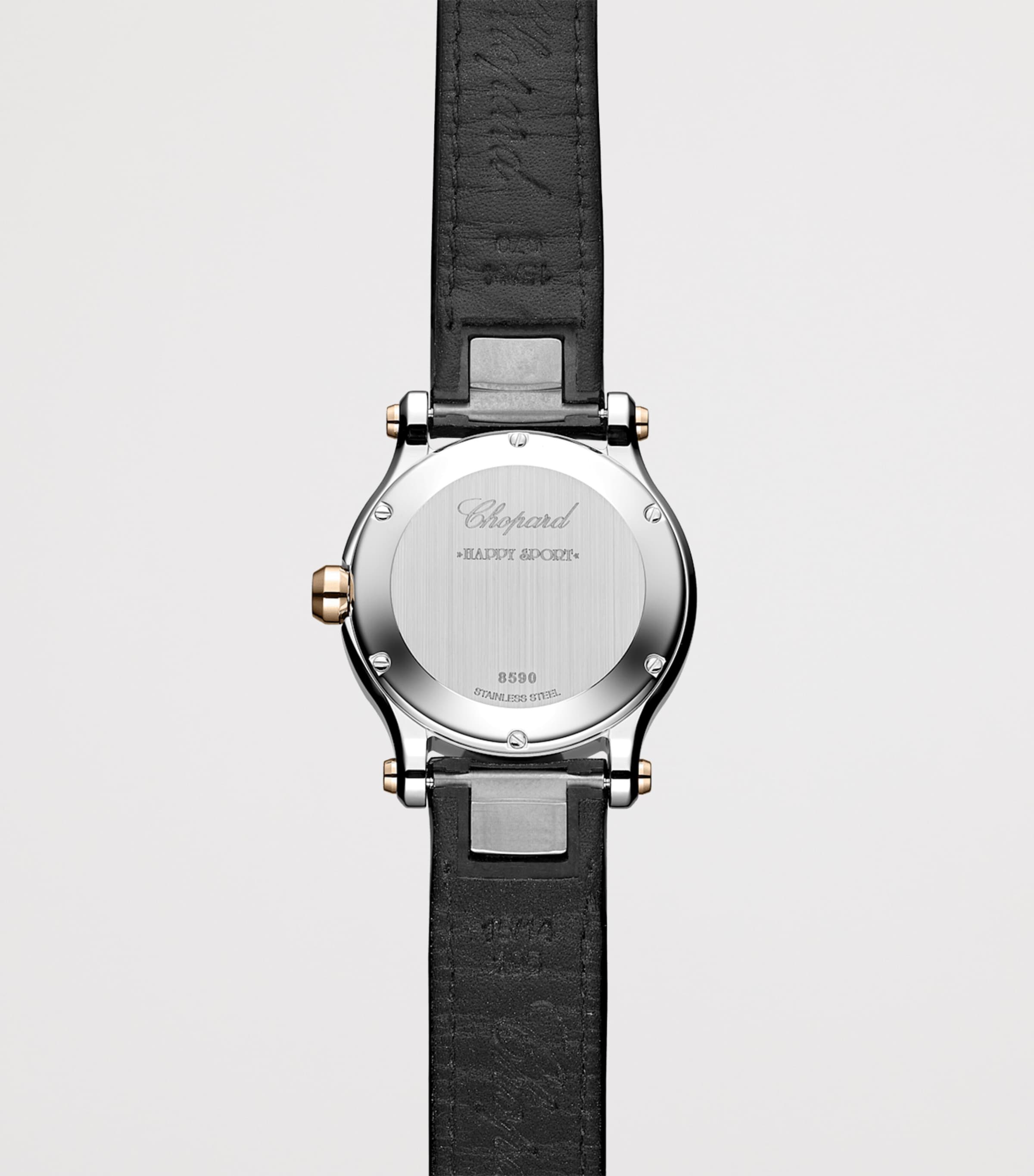 Chopard Stainless Steel, Rose Gold and Diamond Happy Sport Watch 30mm