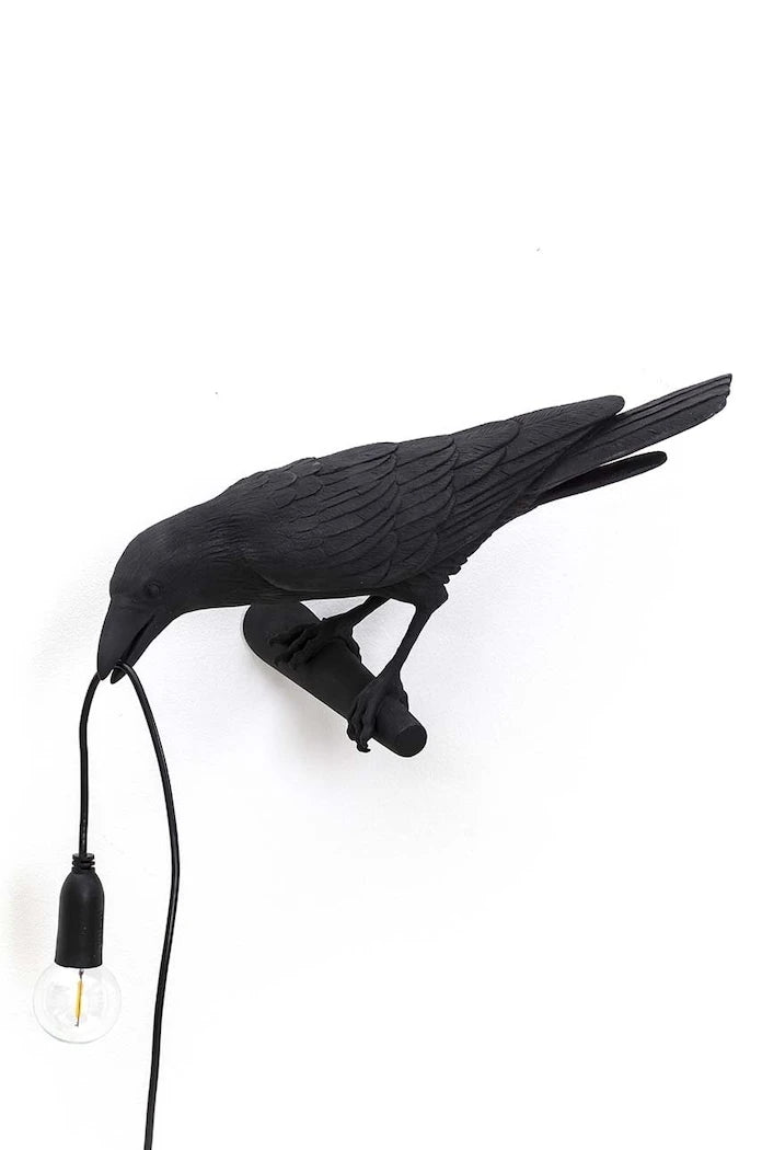 Стенна лампа Seletti Bird Lamp Black Looking Left