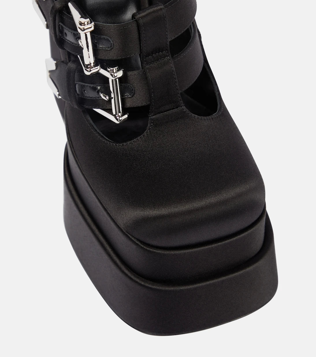 Versace - Medusa Aevitas satin platform pumps