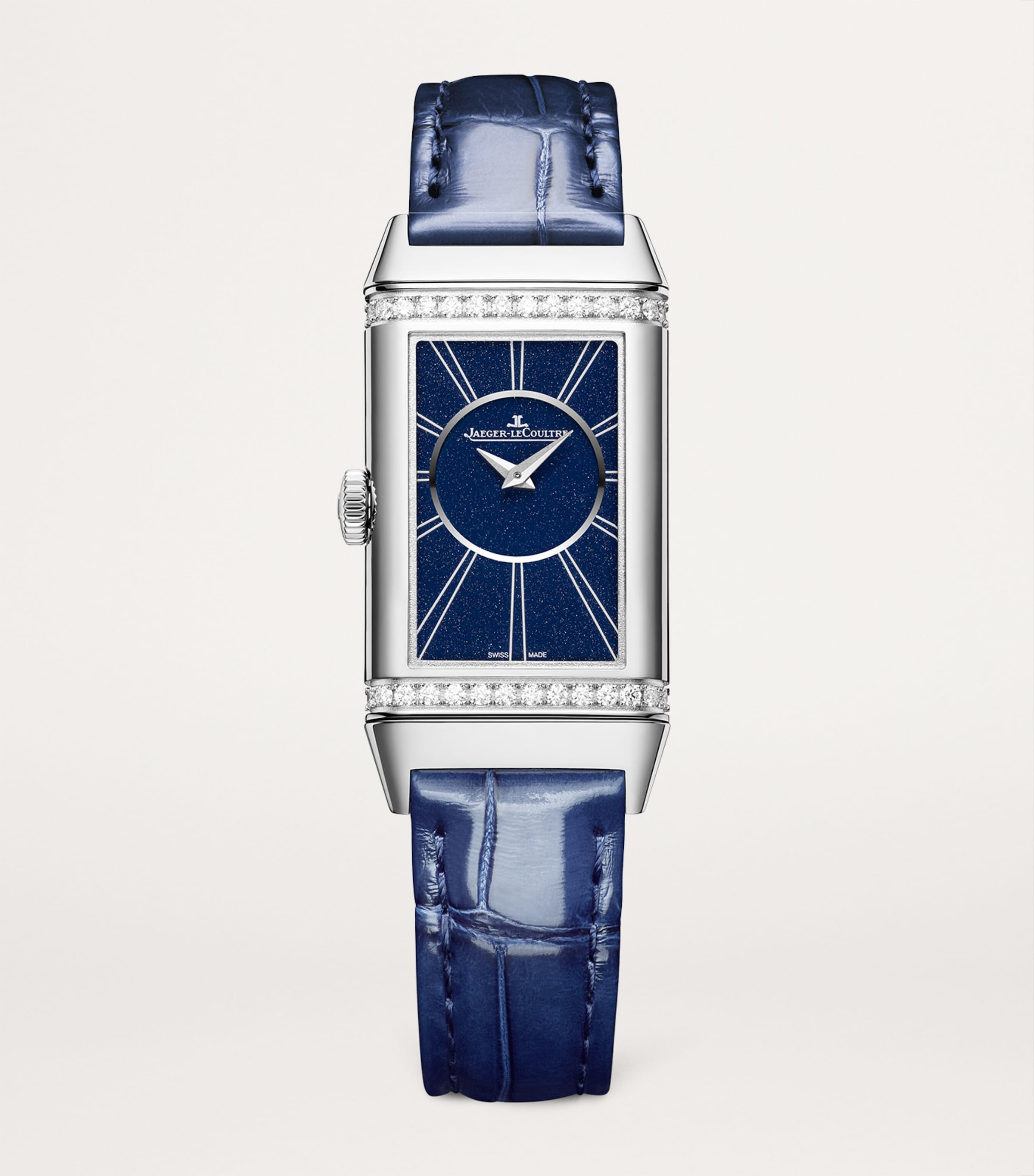 Stainless Steel and Diamond Reverso One Duetto Watch 20mm