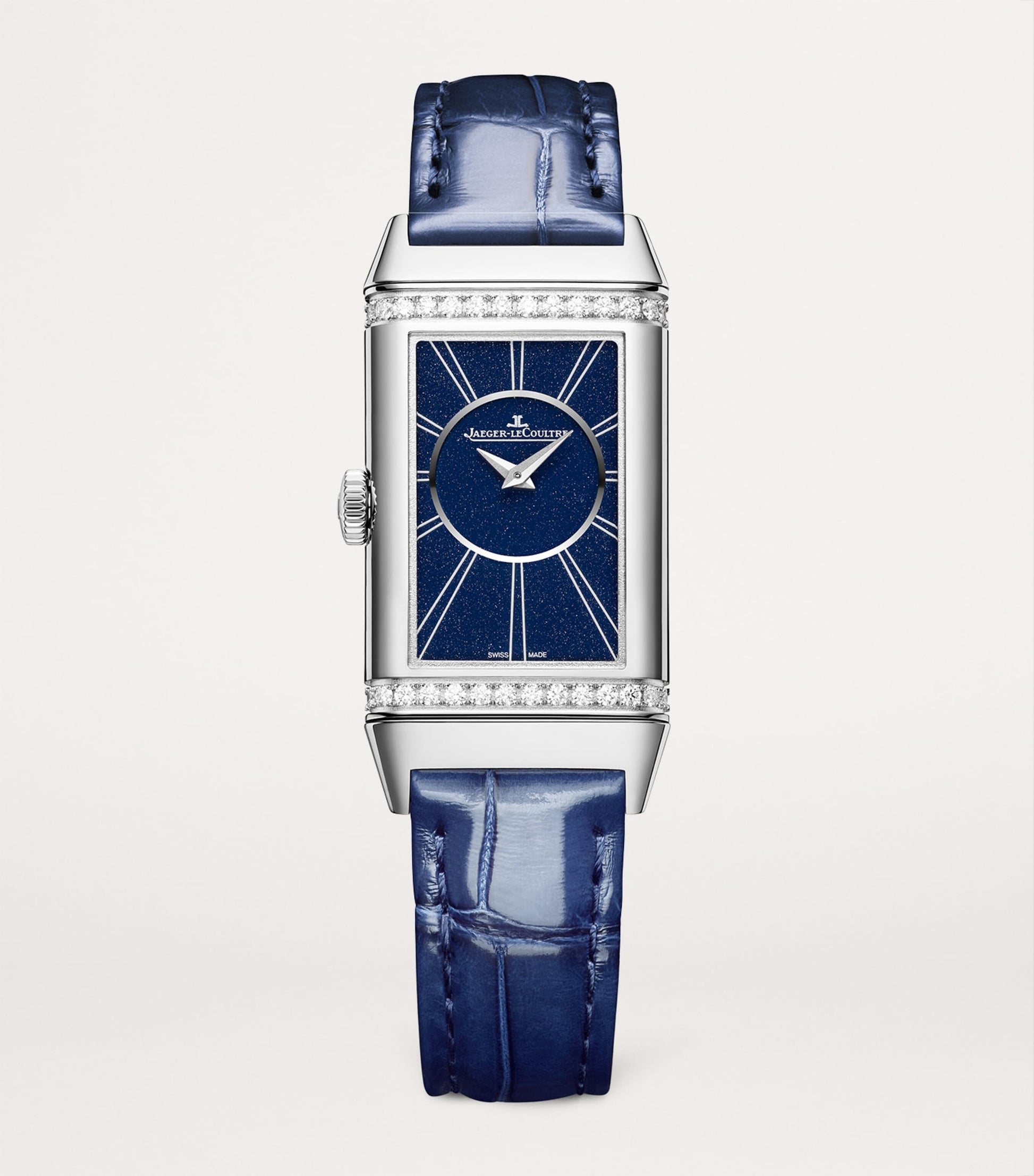 Stainless Steel and Diamond Reverso One Duetto Watch 20mm