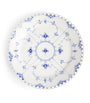 Blue Fluted Full Lace Plate (27cm)