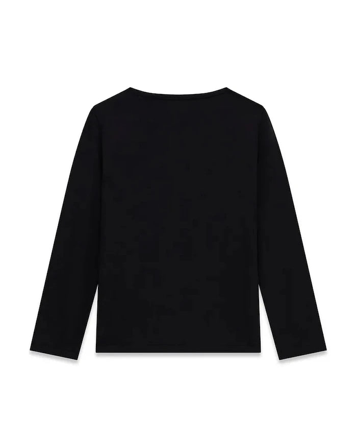 Guess çocuklar için pamuk ve elastan uzun kollu bluz