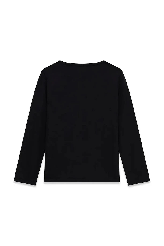 Guess çocuklar için pamuk ve elastan uzun kollu bluz