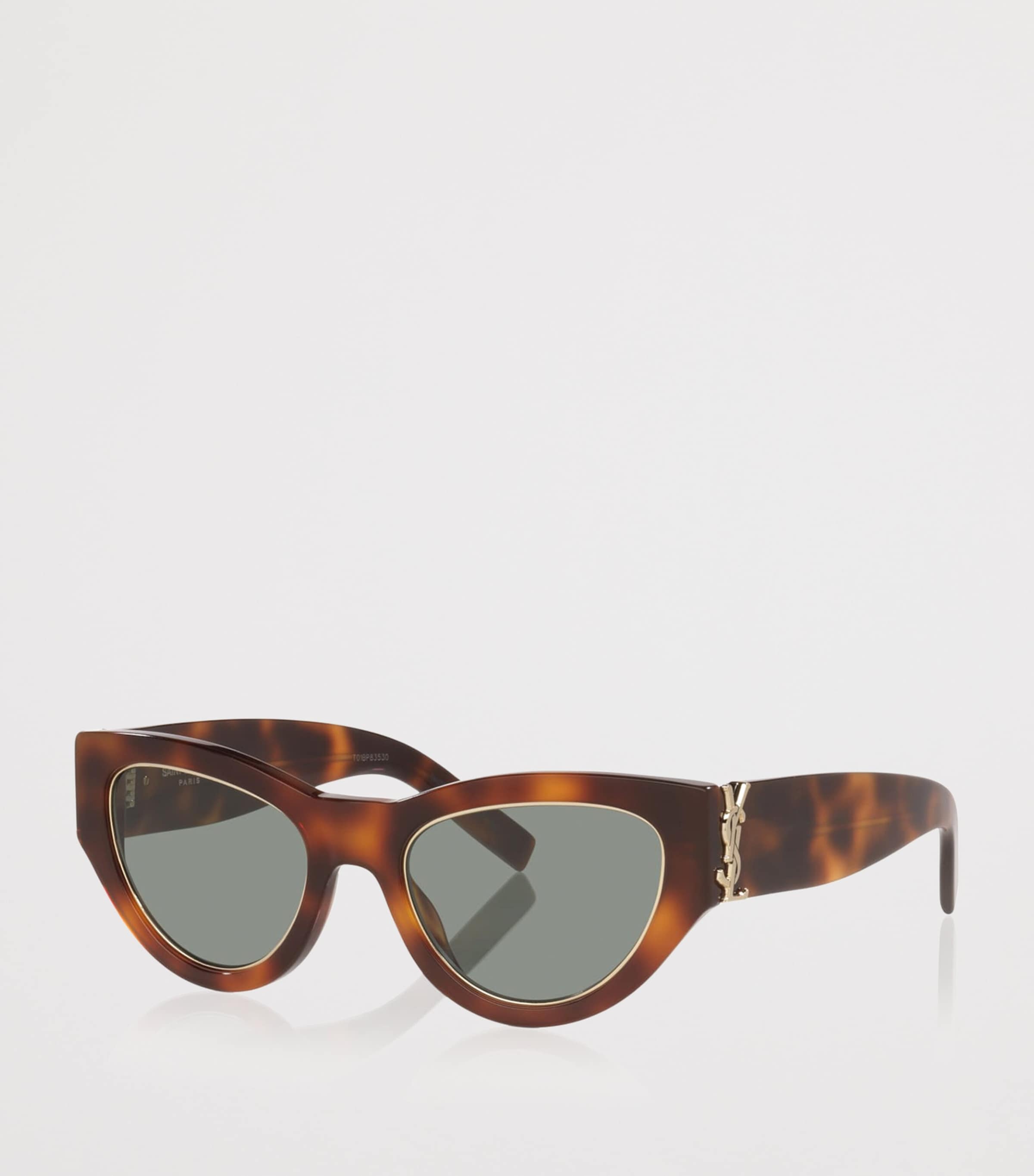 Saint Laurent Brown Acetate SL M94 Rim Cat Eye Sunglasses