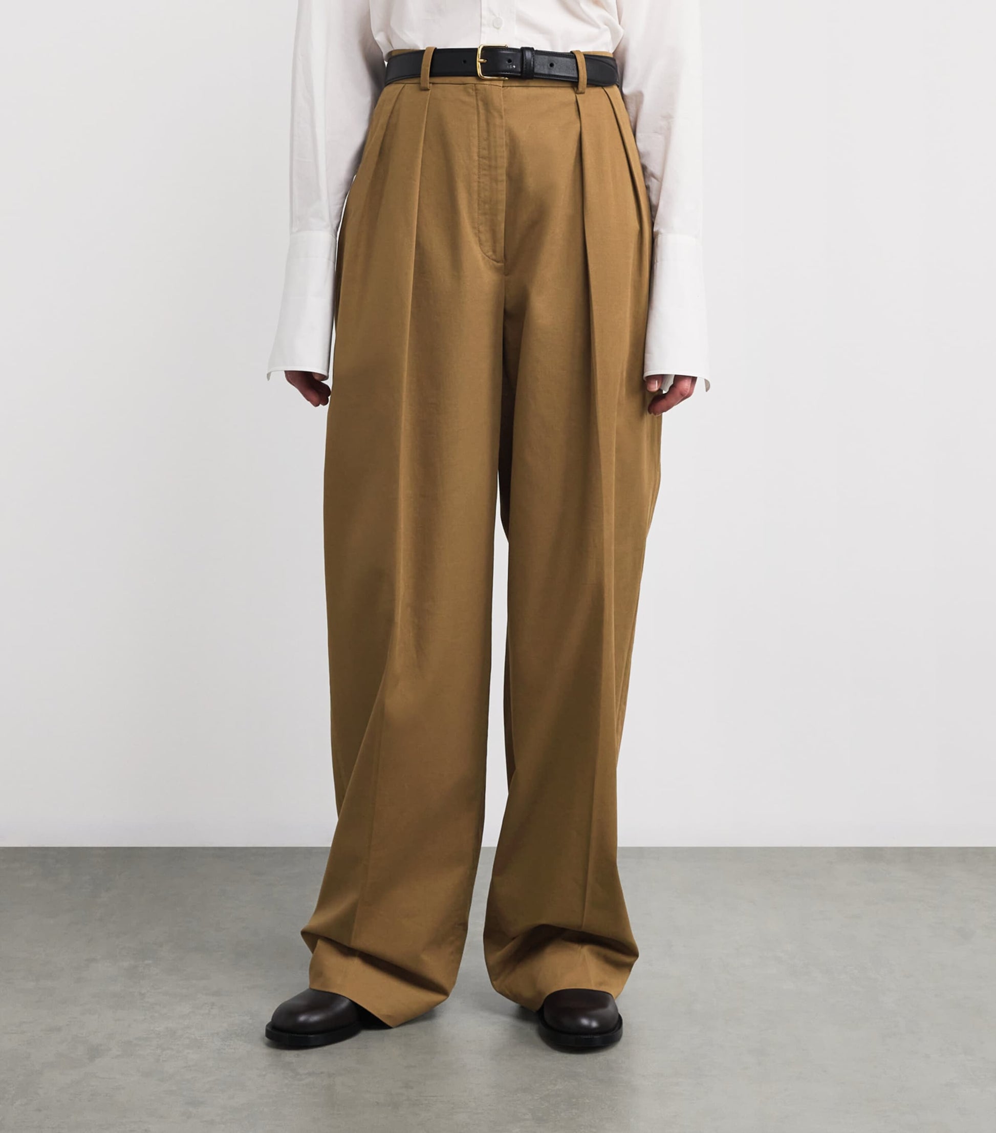 Brown Igor Wide-Leg Tailored Trousers
