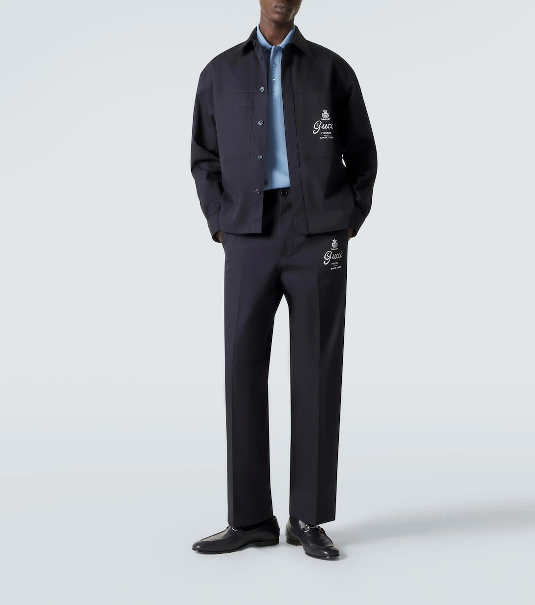 Gucci - Printed cotton twill straight pants