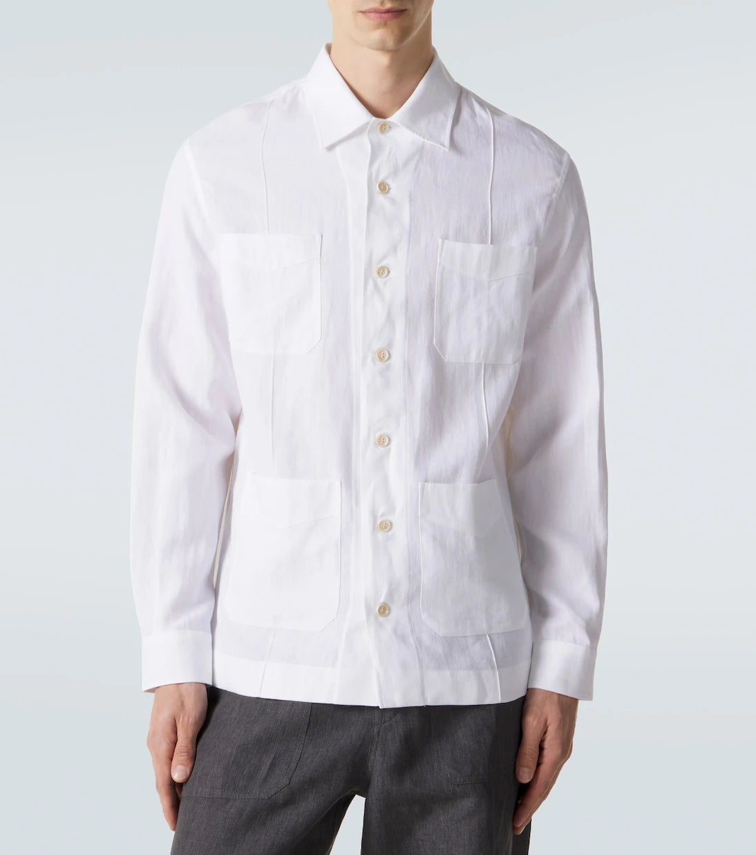 Brunello Cucinelli - Hemp, linen, and cotton shirt