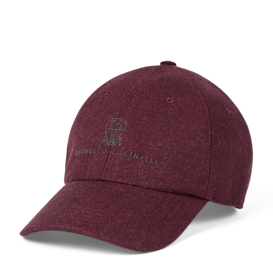 Brunello Cucinelli Wool Flannel Baseball Cap