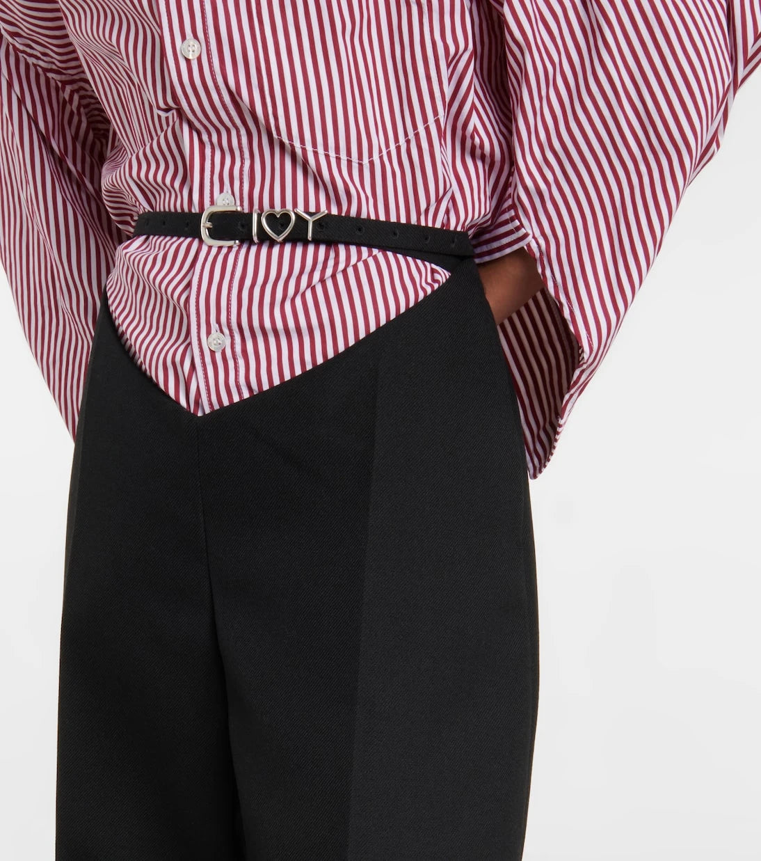 Y/Project - Embellished cutout wool pants